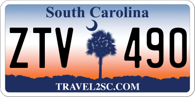 SC license plate ZTV490