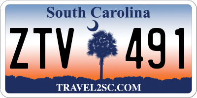SC license plate ZTV491