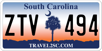 SC license plate ZTV494