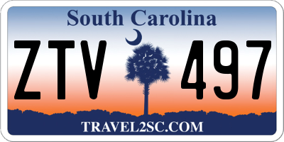 SC license plate ZTV497