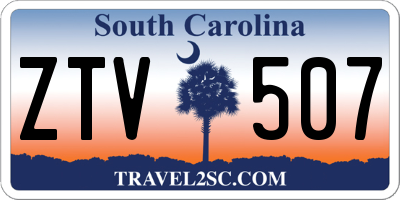 SC license plate ZTV507