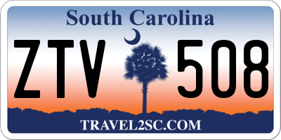 SC license plate ZTV508
