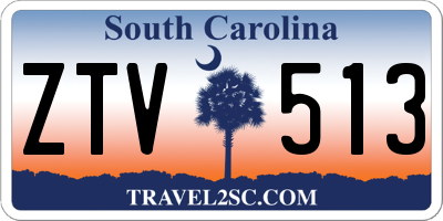 SC license plate ZTV513
