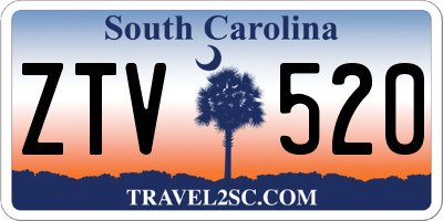 SC license plate ZTV520