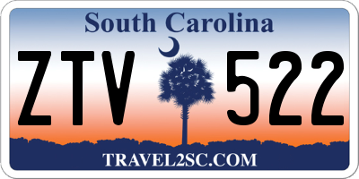 SC license plate ZTV522