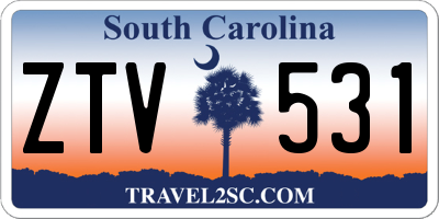 SC license plate ZTV531