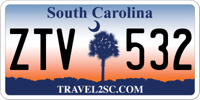 SC license plate ZTV532