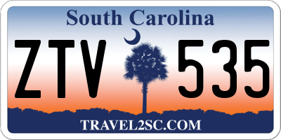 SC license plate ZTV535