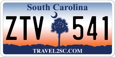SC license plate ZTV541