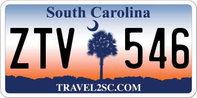 SC license plate ZTV546