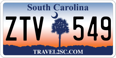 SC license plate ZTV549