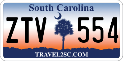 SC license plate ZTV554