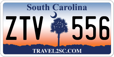 SC license plate ZTV556