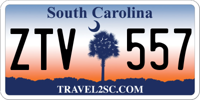 SC license plate ZTV557