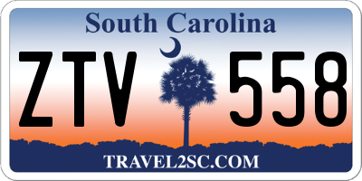 SC license plate ZTV558