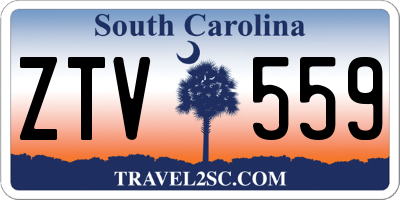 SC license plate ZTV559