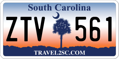 SC license plate ZTV561