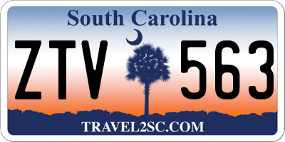 SC license plate ZTV563