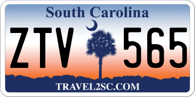SC license plate ZTV565