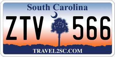 SC license plate ZTV566