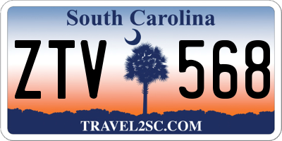SC license plate ZTV568