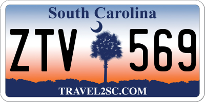 SC license plate ZTV569