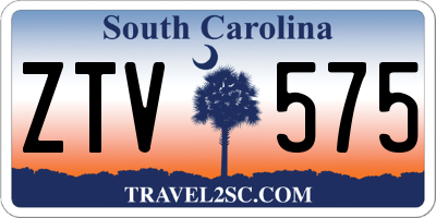 SC license plate ZTV575