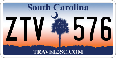 SC license plate ZTV576