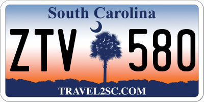 SC license plate ZTV580