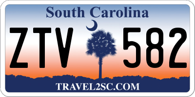 SC license plate ZTV582