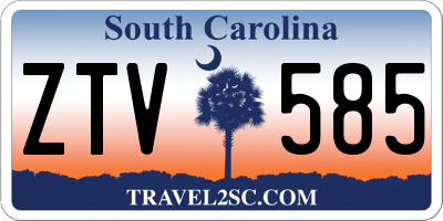 SC license plate ZTV585