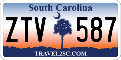 SC license plate ZTV587