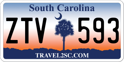 SC license plate ZTV593