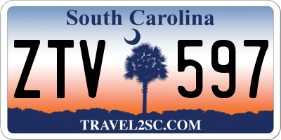 SC license plate ZTV597