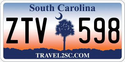 SC license plate ZTV598