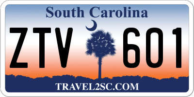 SC license plate ZTV601