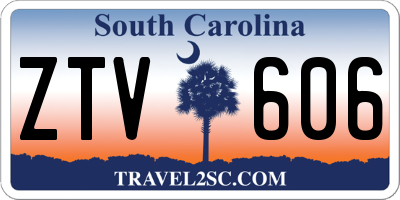 SC license plate ZTV606