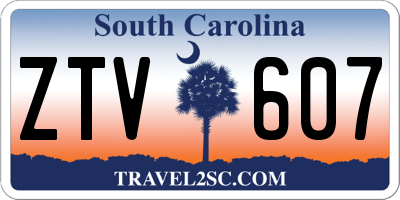 SC license plate ZTV607