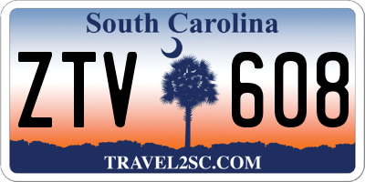 SC license plate ZTV608