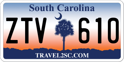 SC license plate ZTV610