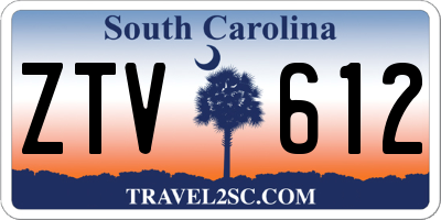 SC license plate ZTV612