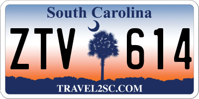 SC license plate ZTV614