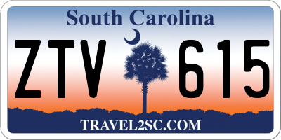 SC license plate ZTV615