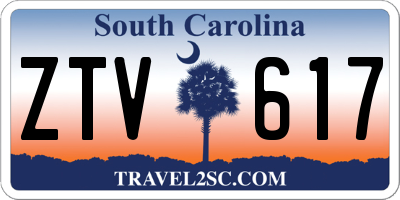 SC license plate ZTV617