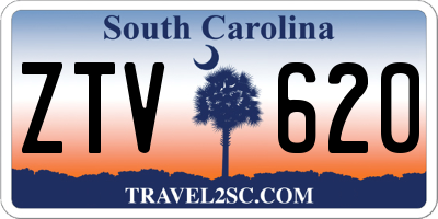 SC license plate ZTV620