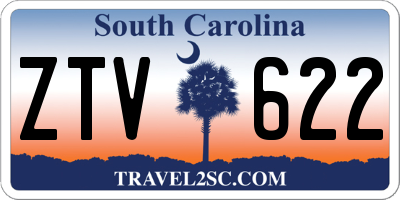 SC license plate ZTV622