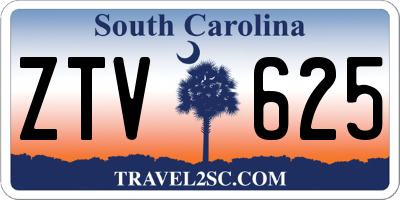 SC license plate ZTV625