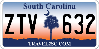 SC license plate ZTV632