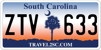 SC license plate ZTV633