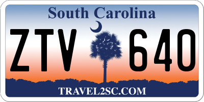 SC license plate ZTV640